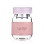 adoptez le verre zero dechet avec notre gourde en borosilicate eco chic rose 174 1