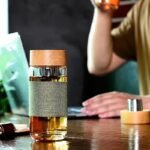 adoptez lecologie avec style la bouteille infuseur en verre gourde en verre 450 1