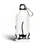 bouteille amusante au motif chats curieux pratique et elegante blanc alu 297 1