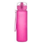 bouteille en plastique 600ml eco responsable et facile a utiliser rose gourde 662 1