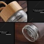 bouteille en verre avec bouchon bambou elegance et praticite gourde 636 1