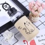 bouteille en verre chat hydratez vous avec style gourde 294 1