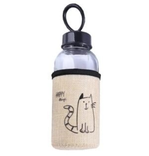 bouteille en verre chat hydratez vous avec style gourde 684 1