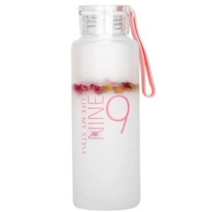 bouteille en verre depoli qualite preservee transport simplifie gourde 596 1