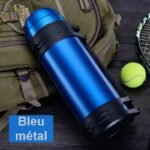 bouteille isotherme 3l manipulation aisee et bec verseur pratique bleu metal gourde 628 1