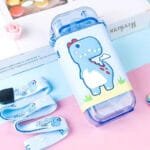 Bouteille Mignonne Avec Paille: Pratique Et Adorable Pour Les Enfants! Bleu