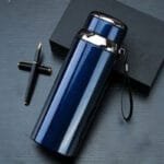 Bouteille Thermos élégante: Chaleur 12h Fraîcheur 20h Infuseur Inclus! Bleu Nuit