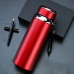 bouteille thermos elegante chaleur 12h fraicheur 20h infuseur inclus rouge gourde 548 1