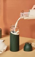 Découvrez La Gourde Jolie En Verre Avec Housse Façon Cuir!
