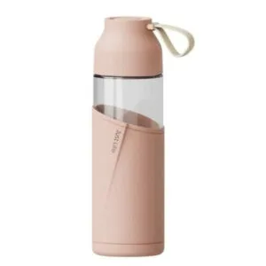 Découvrez La Gourde Jolie En Verre Avec Housse Façon Cuir!