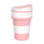 decouvrez le mug en silicone pliable pour vos boissons chaudes rose isotherme 689 1