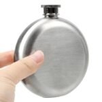 élégance épurée : Flasque En Inox Poli Design Arrondi!