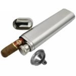 flasque a alcool en acier inoxydable avec etui cigare integre alcool 964 1