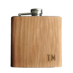 Flasque à Alcool En Inox Et Bois : Un Cadeau Personnalisé Inoubliable