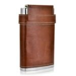 flasque cuir gennissy elegance et praticite en inox alcool 893 1