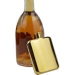 flasque de luxe en or 14 carats elegance et savoir faire alcool 388 1