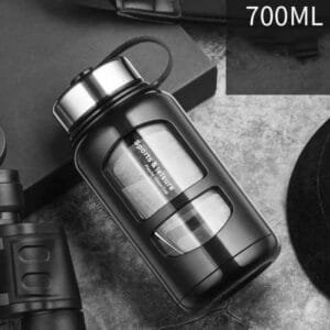 Gourde En Verre Anti-chocs 700ml Avec Protection Et Autres Coloris!