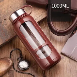 Gourde En Verre Avec Coque Protectrice: élégance Et Robustesse Autres Coloris!