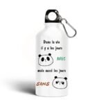 gourde humeur panda pour illuminer vos journees avec style blanc bouteille alu 123 1