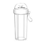 gourde innovante a double compartiment vos boissons un seul accessoire 420ml blanc 493 1