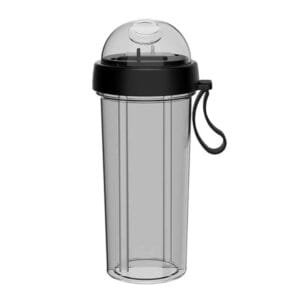 Gourde Innovante à Double Compartiment: Vos Boissons Un Seul Accessoire! - 420ml / Noir