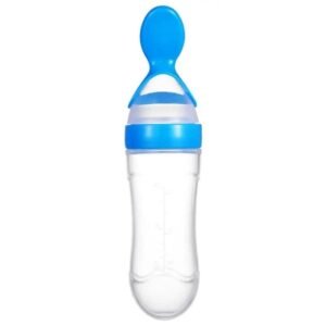 gourde innovante cuillere integree pour repas pratiques et sains bleu 170 1
