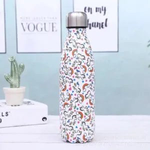 Gourde Inox Arc-en-ciel: Emporte Ta Passion Pour Les Licornes Partout!