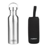 gourde inox elegante en acier inoxydable avec housse isotherme 721 1