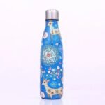 gourde inox elegante pour un hiver chaleureux et festif bleu 588 1