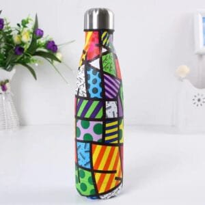 Gourde Inox Patchwork: Chaleur Et Fraîcheur Pendant Des Heures!