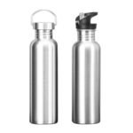 gourde inox simple paroi avec bouchon classique ideale pour chaque activite 141 1