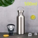 gourde inox simple paroi avec bouchon classique ideale pour chaque activite 500ml 559 1