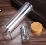 gourde isotherme double paroi pour un the parfait jusqua 12h en verre 281 1
