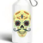 Gourde Motif Tête De Mort: L’accessoire Parfait Pour Les Fans De Fête! Blanc