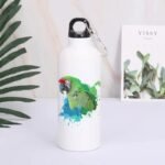 gourde perroquet vert legere pratique et eco responsable bouteille alu 791 1