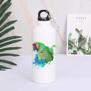 gourde perroquet vert legere pratique et eco responsable bouteille alu 791 1