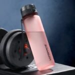 gourde plastique eco responsable pratique et resistante pour toute la journee rose pale 387 1