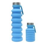 gourde pliable en silicone legerete et praticite a emporter partout bleu 108 1