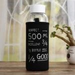 Gourde Student En Verre: Pratique Avec Sa Petite Lanière Intégrée! - Blanc