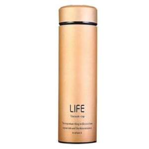 Gourde Thermos Inox 500ml: Style Chaleur Et Fraîcheur Pendant 24h! Or