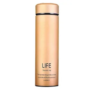 Gourde Thermos Inox 500ml: Style Chaleur Et Fraîcheur Pendant 24h! Or
