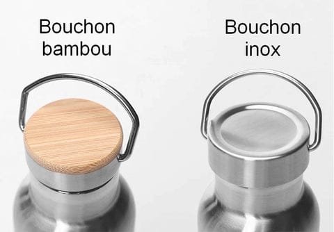 Découvrez Notre Gourde Inox Isotherme 100% Acier, Bouchon Inclus ! 1 bouchon 100% inox