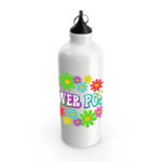 liberez votre esprit avec notre bouteille flower power blanc alu 334 1
