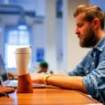 Mug Corne Chic En Inox: élève Ton Café Avec Style Et Chaleur!