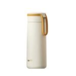 petit thermos en acier inoxydable chaleur et fraicheur a emporter beige gourde 899 1