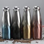 petite gourde inox design ideal pour cafe chaud et boissons fraiches 345 1