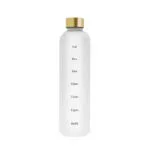 Reste Hydraté Avec Notre Gourde à Graduation Horaire! Blanc Et Or