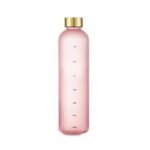 reste hydrate avec notre gourde a graduation horaire rose et or 285 1