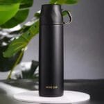 Savourez Votre Boisson Chaude Avec Le Petit Thermos Tout-en-un! Noir / 350ml