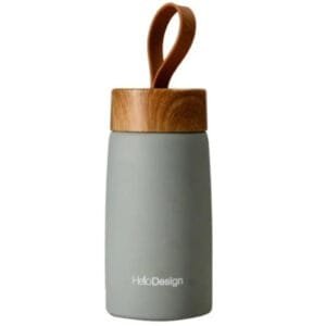 Savourez Votre Café Avec Style: Mug Isotherme Bois élégant Et Durable! Vert D’eau